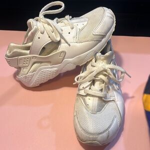 White Kids huaraches nike sneakers